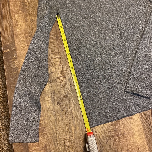 Express Heather Gray V-neck Sweater - Picture 3 of 3